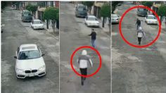 Hombre corre y logra escapar de un asalto en Ecatepec: VIDEO