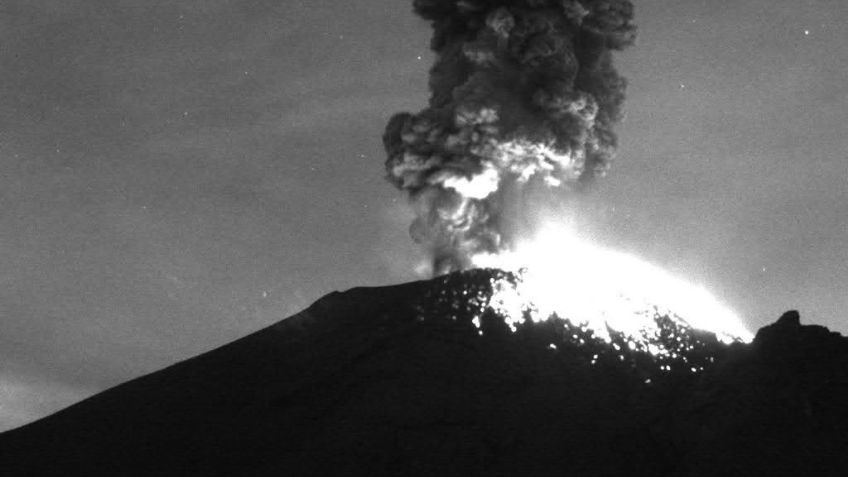 Volcán Popocatépetl emite nueva explosión con materia incandescente: VIDEO