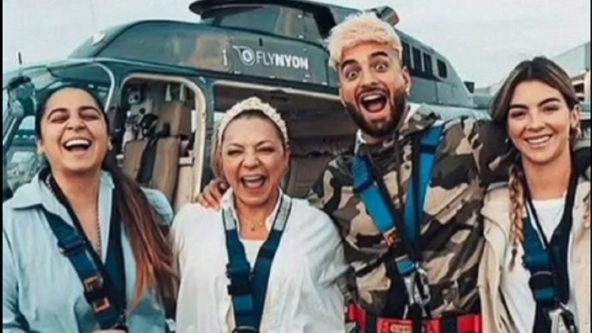 MALUMA reúne a su MAMÁ y a su NOVIA en un paseo ¡Por NY en helicóptero!: VIDEO