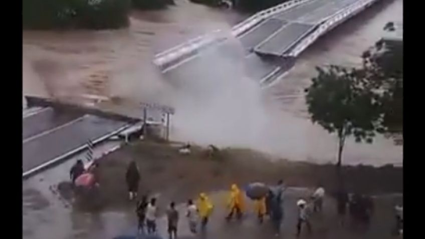 Video: Así fue el impactante desplome del puente El Quelite en Sinaloa