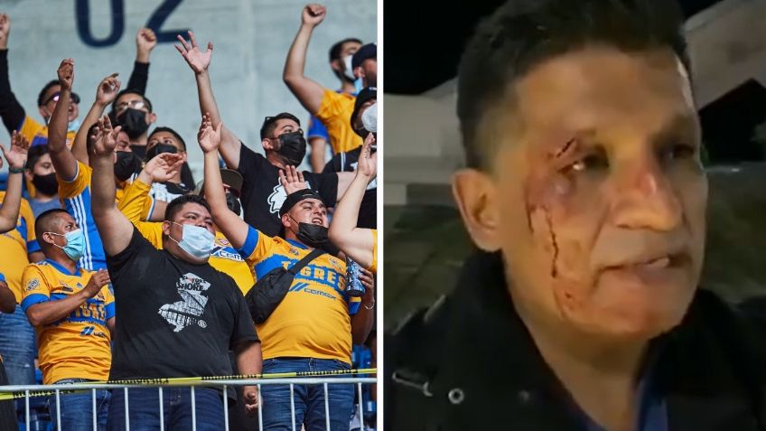 Aficionados de Tigres golpean y roban a periodista tras Clásico Regio: VIDEO