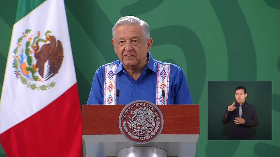 El presidente López Obrador en la Conferencia Mañanera, en Oaxaca
FOTO: YouTube