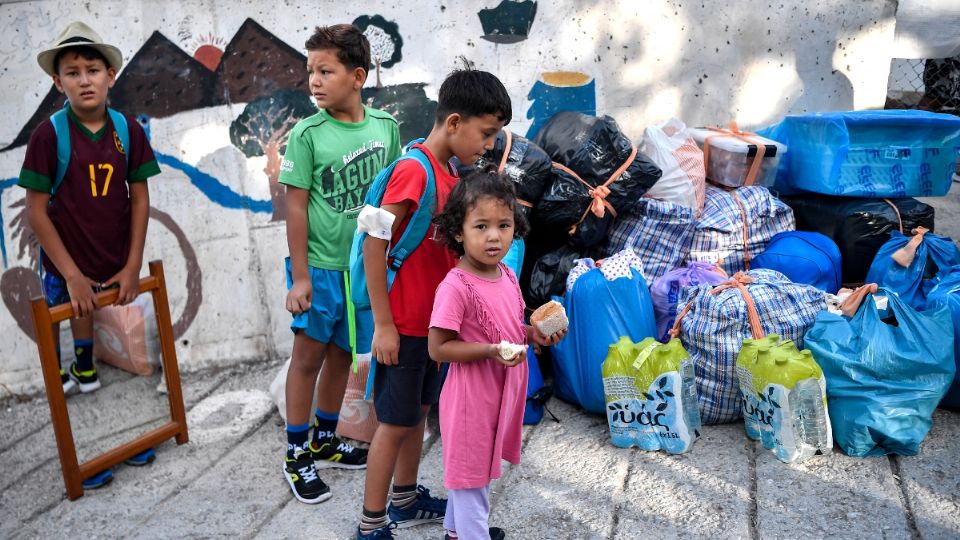 Los niños que viven como migrantes Foto: AFP