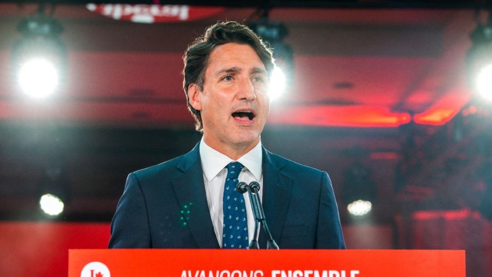 Justin Trudeau no logró los suficientes escaños para tener un gobierno de mayoría. Foto: AFP