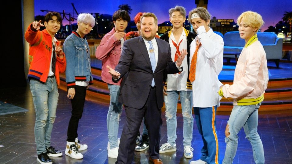 BTS visitó a James Corden en el Late Show With James Corden Foto: Captura de pantalla