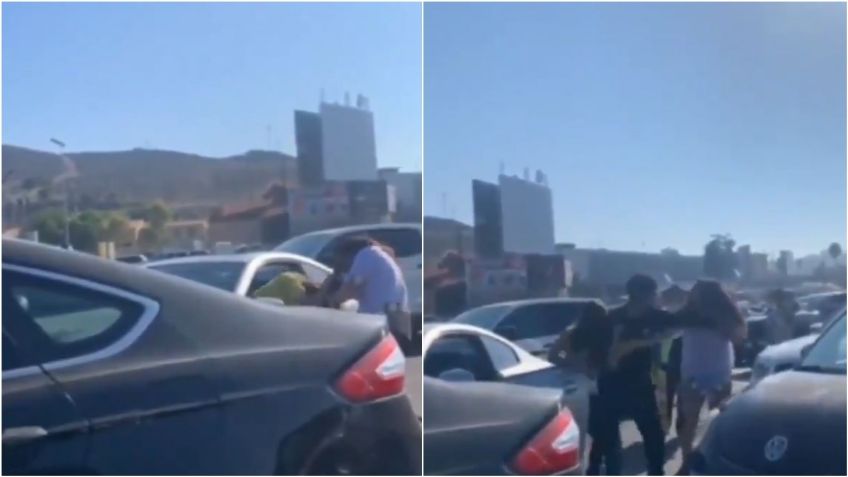 VIDEO VIRAL: ¡Se dan con todo! Mujeres protagonizan pelea en garita de Tijuana