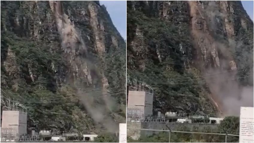 ¡Más derrumbes! Se desgaja cerro en Presa Zimapán y causa preocupación en redes: VIDEO VIRAL