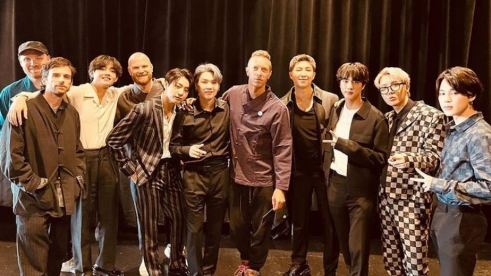 BTS y Coldplay. Foto: Instagram / coldplay