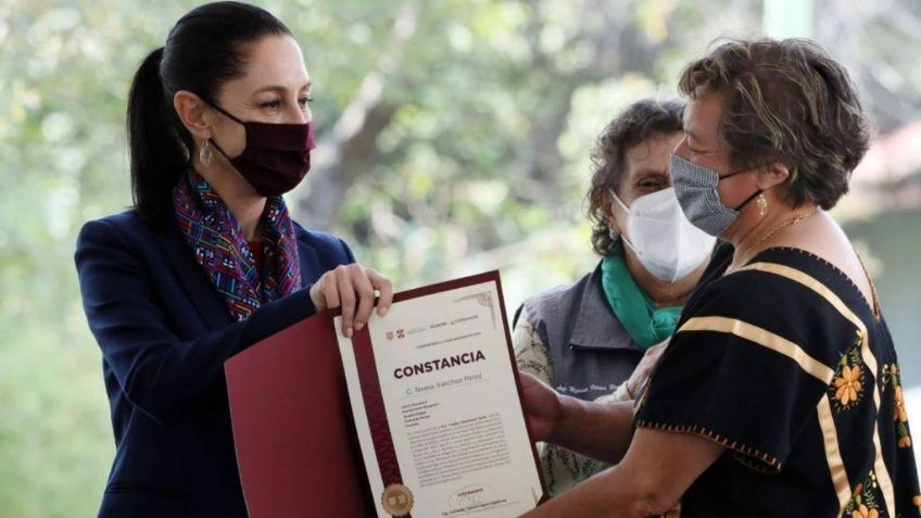 Claudia Sheinbaum entrega Constancias de Medidas de Mitigación en Tlalpan