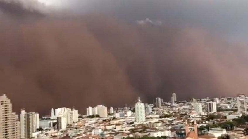 Nube de polvo se TRAGA varias regiones de Sao Paulo en Brasil: VIDEO VIRAL