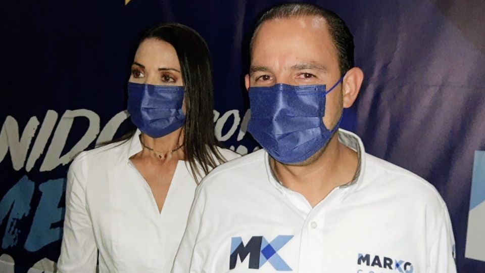 Marko Cortés, líder con licencia del PAN, llegó a Tamaulipas para promover su reelección.