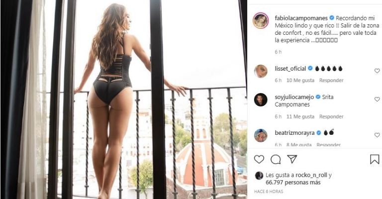 La candente imagen que compartió Fabiola Campomanes en Instagram