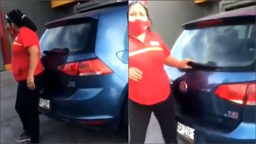 VIDEO VIRAL: Golpean a cajera de Oxxo y después intentan atropellarla; estaban borrachos