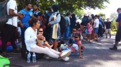 Sale "Caravana Madre" de migrantes extracontinentales desde Tapachula, Chiapas