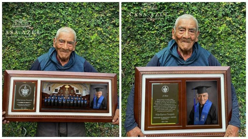 Tras graduarse a los 84 años, Don Felipe Espinosa busca trabajar como ingeniero