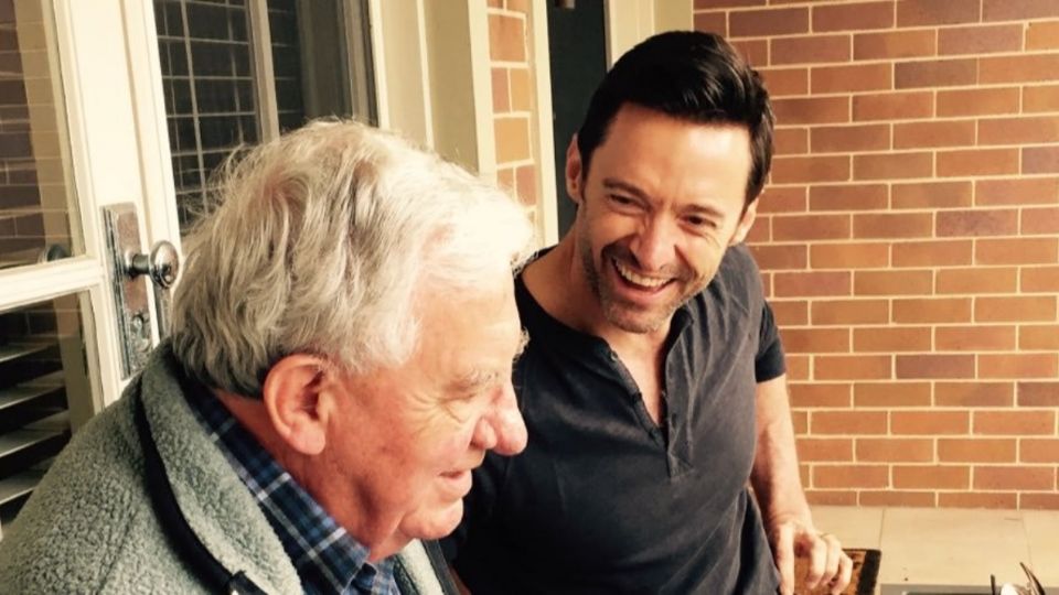 Hugh Jackman y su padre Christopher John Jackman. Foto: Especial