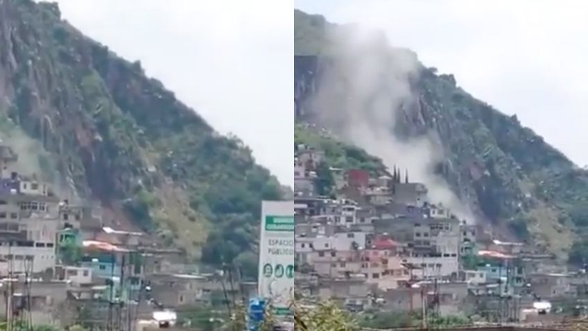 Ecatepec: El momento exacto en que sucede gran deslave en Cerro Gordo | VIDEO