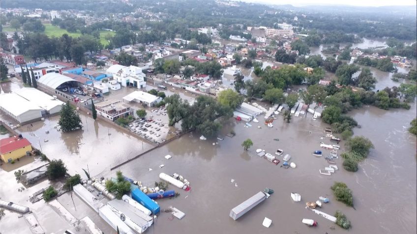 Lluvia fuerte y suelos saturados provocaron inundación en Tula, Hidalgo: SMN