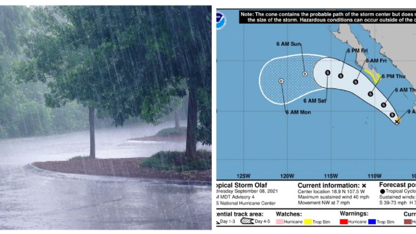 Tormenta tropical Olaf causará lluvias en el Pacífico mexicano; sigue su trayectoria EN VIVO