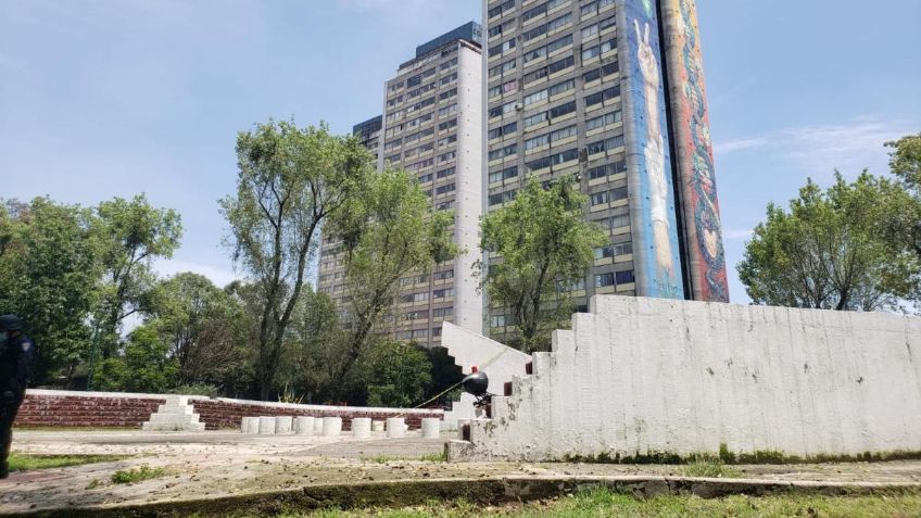 Tras sismo de 7.1 se hunde el Reloj del Sol en Tlatelolco, ahí estuvo el edificio Nuevo León caído en 1985