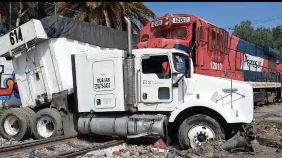 Imagen del accidente de tren. Foto: Especial