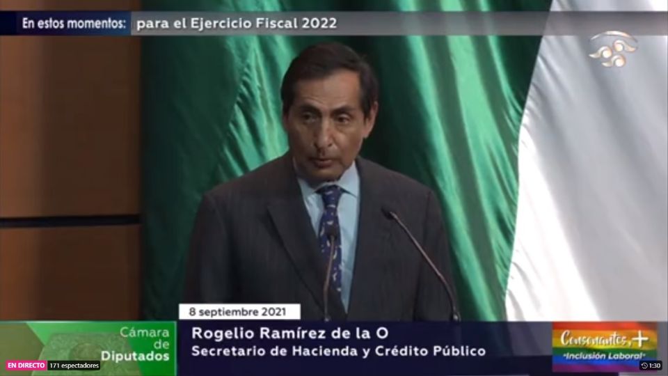 Ramírez de la O entregó el Paquete económico 2022 al Congreso de la Unión 
FOTO: Twiitter