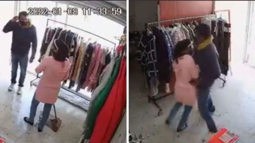 Captan violento asalto a negocio en Toluca, ladrón somete y encierra a empleada en bodega: VIDEO