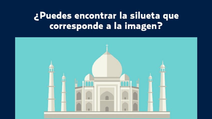 TEST visual: Encuentra la silueta que va con la imagen del Taj Mahal, sólo el 5% lo consigue