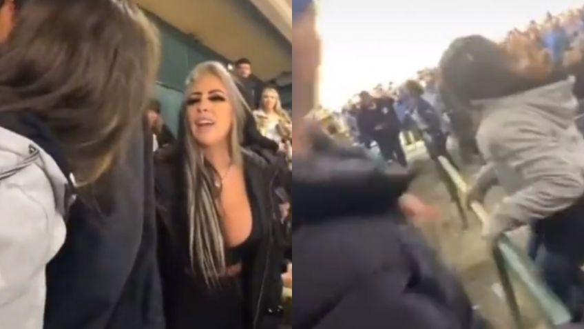 EU: Mujer agrede a otra por hacer toples en un estadio y desata trifulca | VIDEO