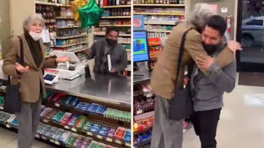 Abuelita gana la lotería y comparte premio con el cajero que le vendió el boleto | VIDEO