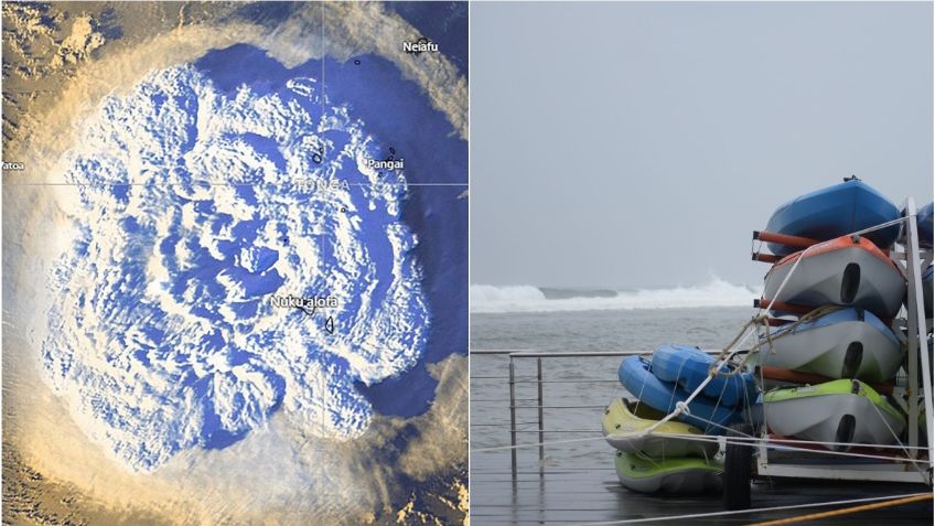 Crece el nivel del mar en México por erupción volcánica en Tonga