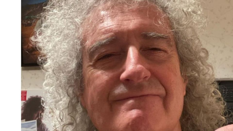 Brian May sonriendo. Fuente: Instagram Brian May