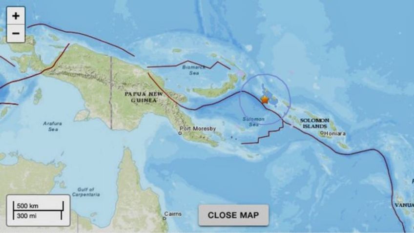 Sismo de magnitud 6.1 sacude Papúa Nueva Guinea