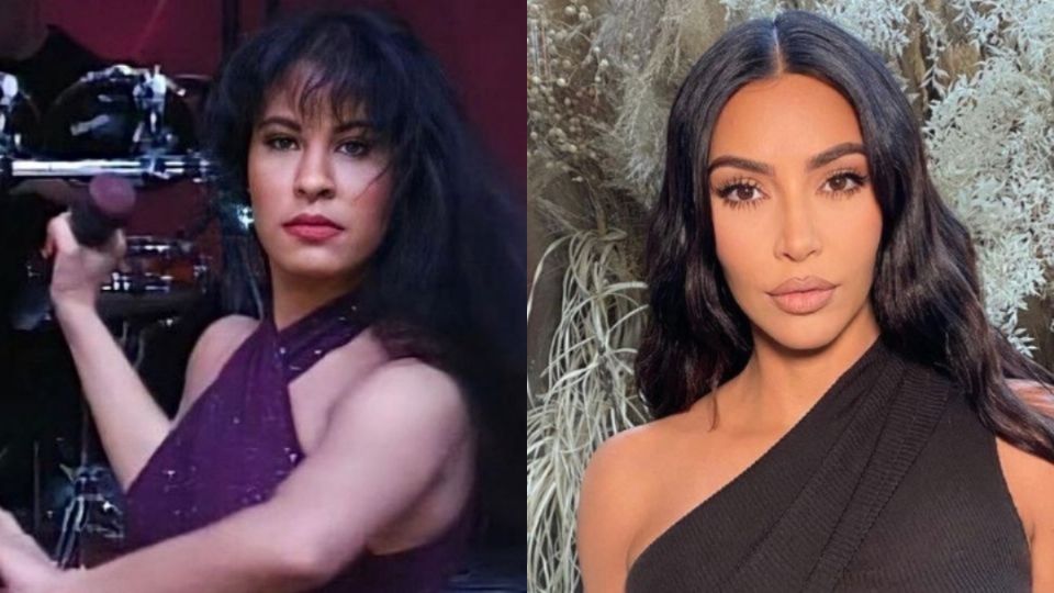 Kim portó un atuendo que Selena hizo famoso en los 80 y 90. Foto: Especial