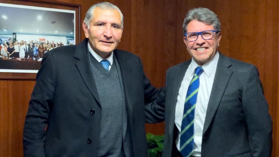 POLÍTICA. Adán Augusto López Hernández y Ricardo Monreal se reunieron ayer en Bucareli. Foto: Especial