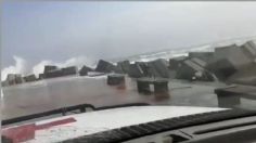 Video: Ciclista queda atrapado en las escolleras de Playa Miramar