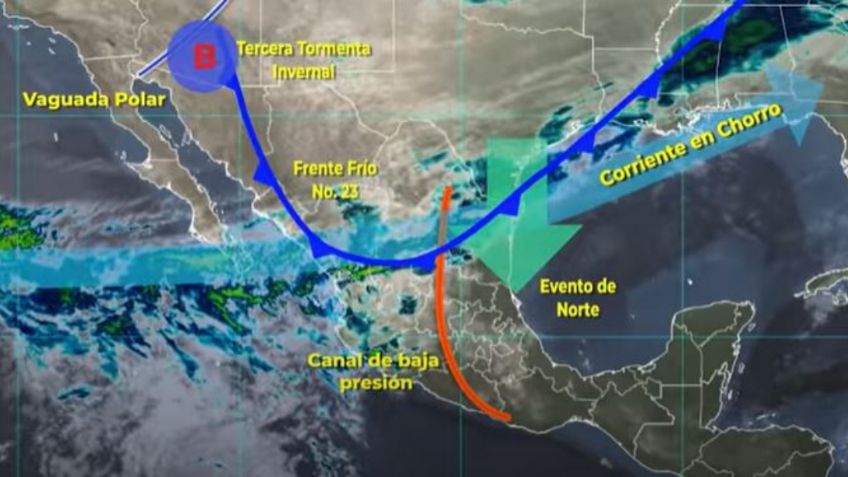 Tormenta Invernal 3: Estos son los estados que tendrán fuertes lluvias, bajas temperaturas y nevadas