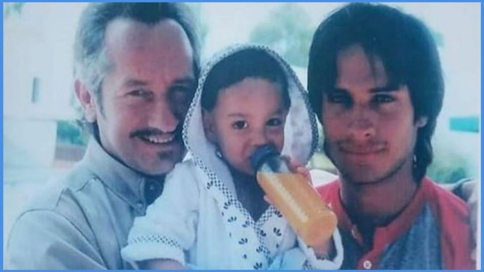 El extinto actor José Ángel García junto con sus hijos José Emilio y Gael 
(Foto: Instagram)