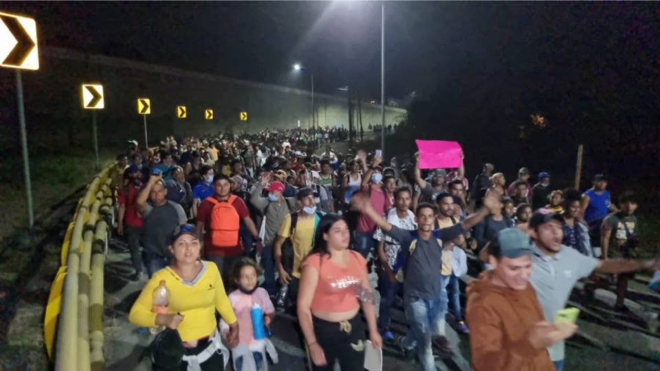 Sale primera Caravana Migrante del 2022 desde Chiapas (Foto: Especial)