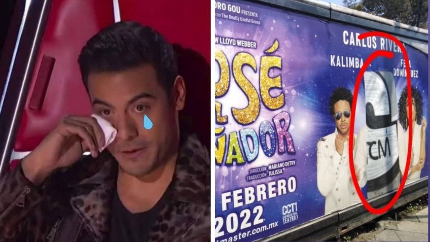 Roban a Carlos Rivera de anuncios para puesta en escena y así reacciona el cantante