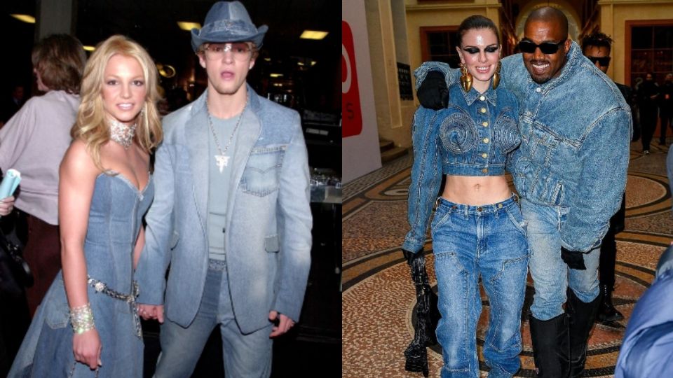 Britney Spears y Justin Timberlake impusieron moda en 2001 con este look denim. (Foto: Especial)