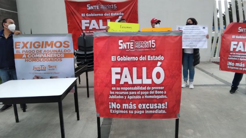 Integrantes de la SNTE suman 3 semanas del paro laboral del magisterio en Hidalgo