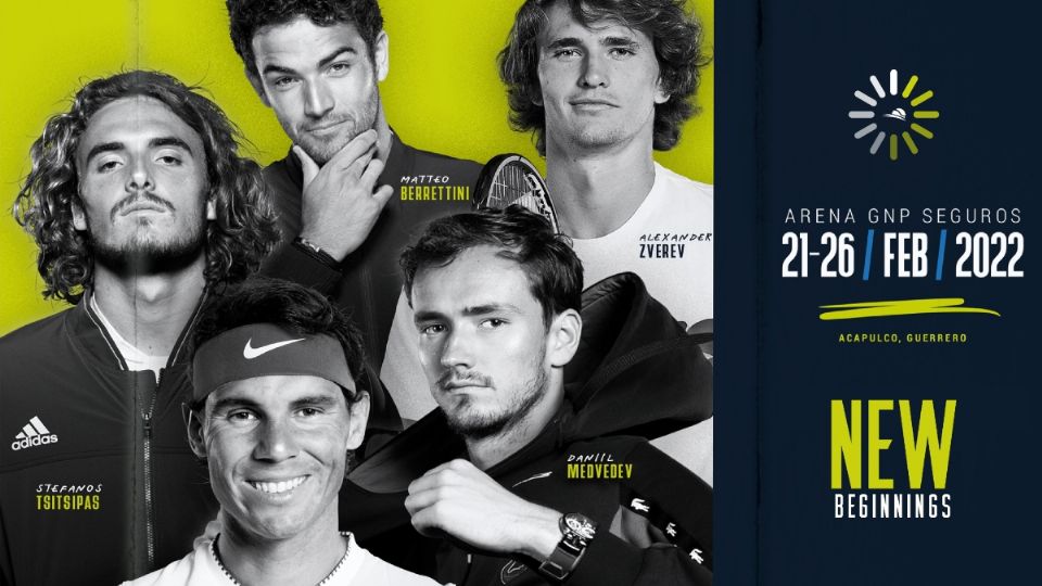 Abierto de tenis dará inicio en febrero Foto: Especial / TW @AbiertoTelcel
