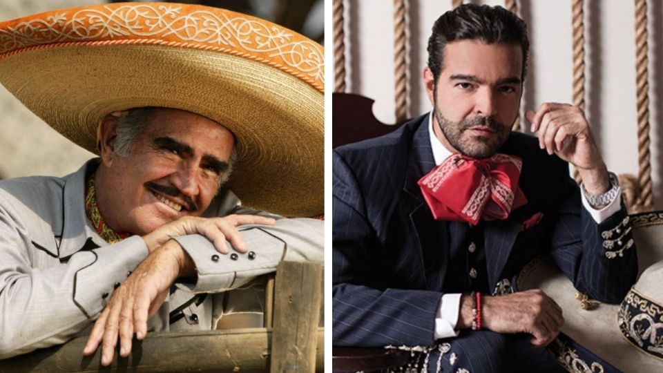 Pablo Montero fue captado con las patillas y el bigote al estilo del 'Charro de Huentitán' y lucen idénticos. FOTO: Especial