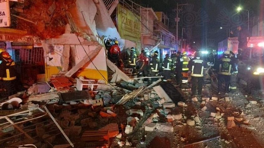 Explosión derrumba edificio en Puebla; una persona perdió la vida