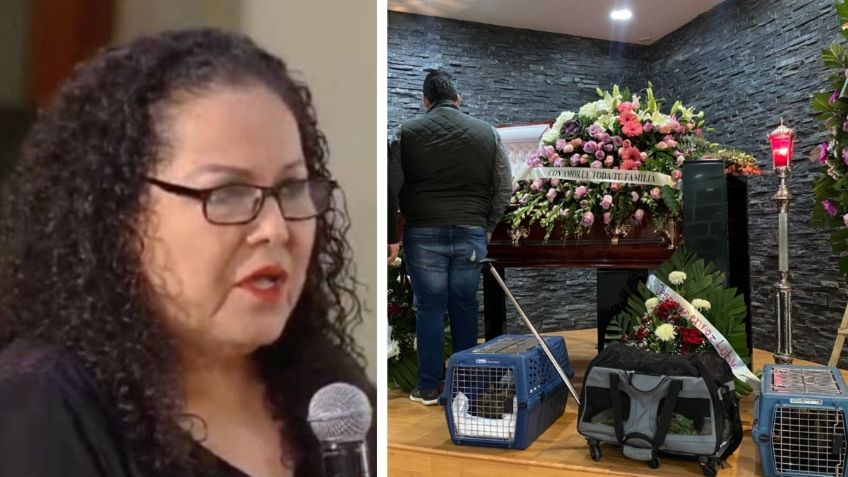 El último adiós a Lourdes Maldonado: sus perritos la despiden en su funeral y conmueven a México