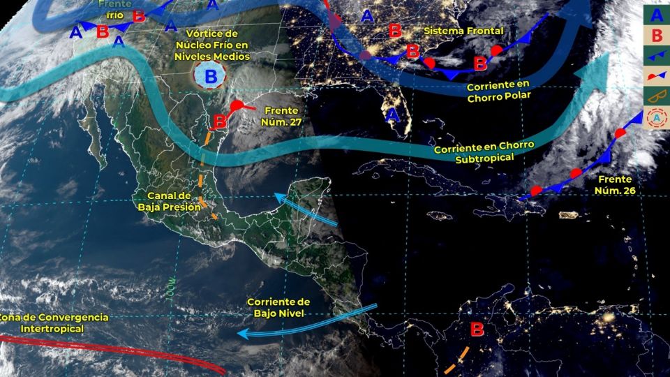 Un nuevo frente frío se aproximará al norte del país este martes (Foto: Conagua)