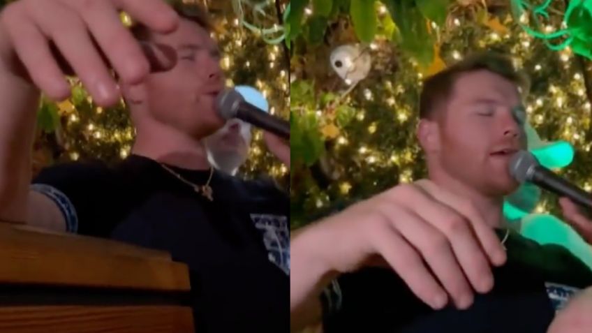 '¿Otra vez borracho?' Filtran VIDEO del ‘Canelo’ Álvarez cantándole a su esposa ‘El primer tonto’