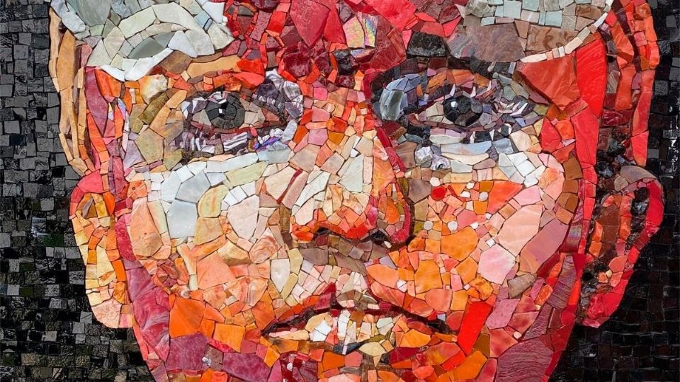 ROSTRO. Milló retoma la técnica del mosaico que utilizaron Diego Rivera y O'Gorman. Foto: Cortesía