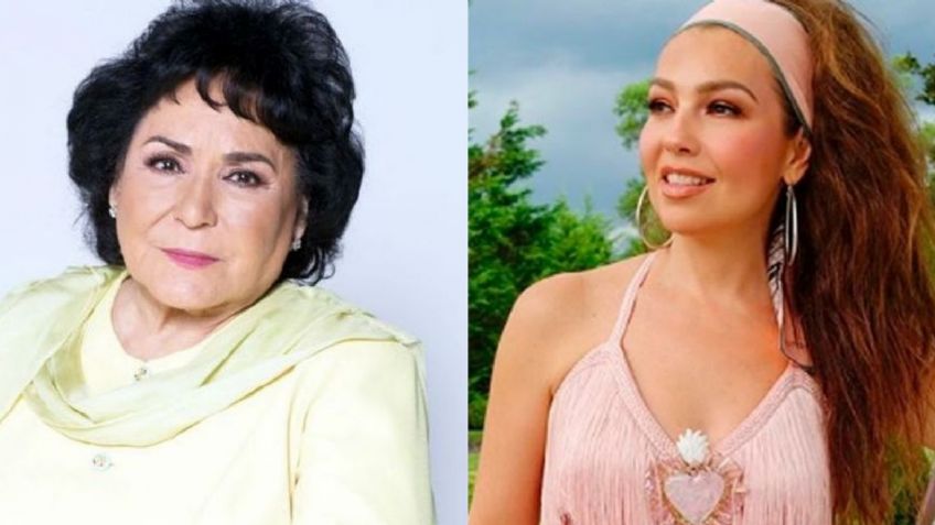 #TBT: Así fue cuando Carmen Salinas imitó a Thalía con "¿me oyen, me escuchan?"